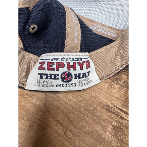 Zephyr Notre Dame Strap back Hat The Z Hat Fighting Irish Blue Gold NCAA Navy - Picture 6 of 6